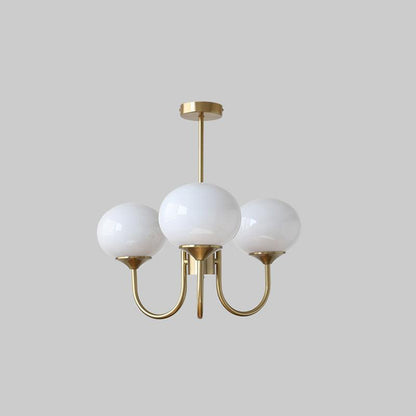Soft Pink Glass Pendant Chandelier Light