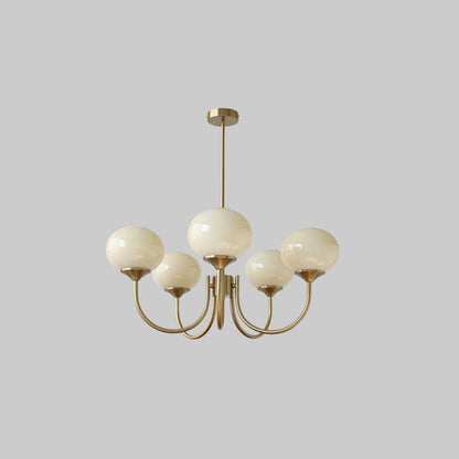 Soft Pink Glass Pendant Chandelier Light