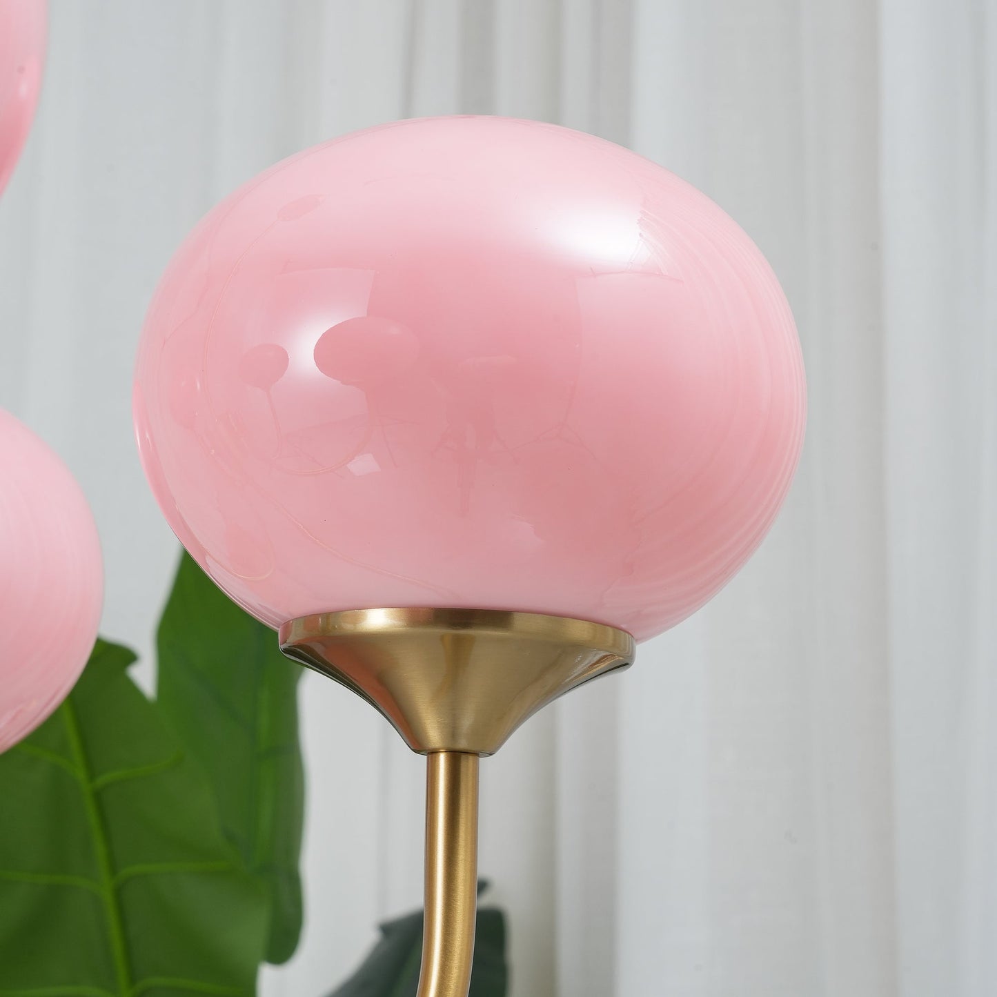Soft Pink Glass Pendant Chandelier Light