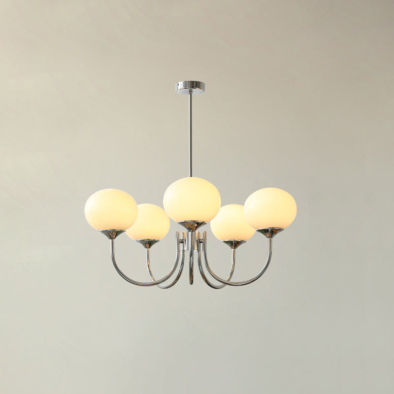 Soft Pink Glass Pendant Chandelier Light