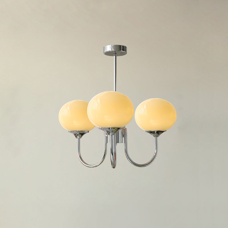 Soft Pink Glass Pendant Chandelier Light