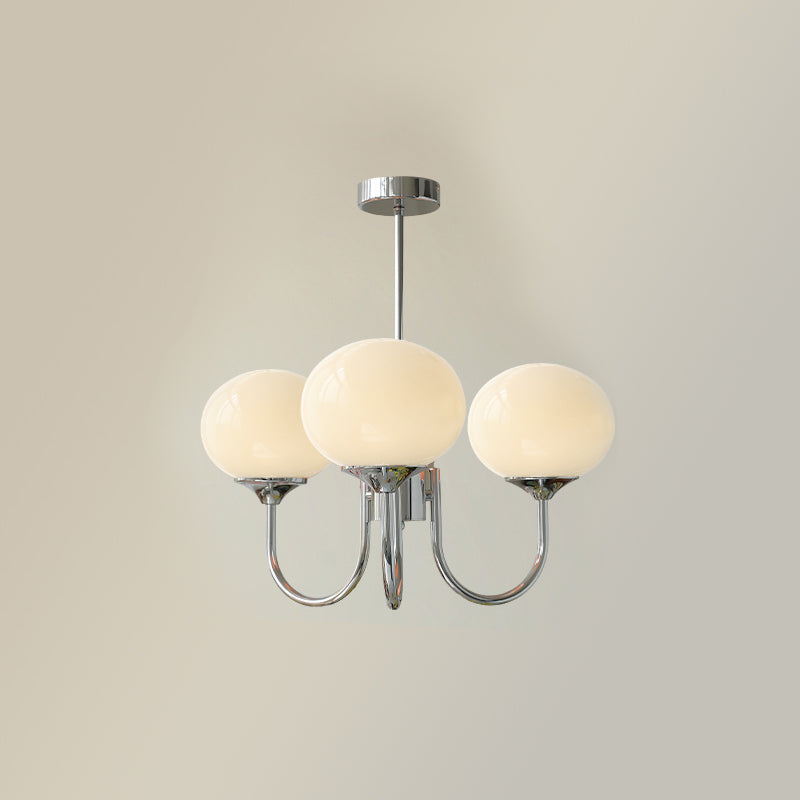Soft Pink Glass Pendant Chandelier Light