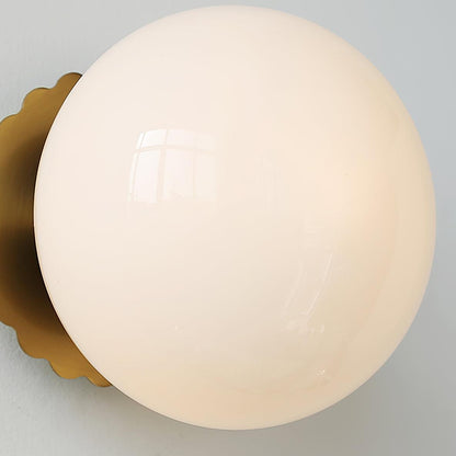 Elegant Glass Wall Lamp With Metallic Finish