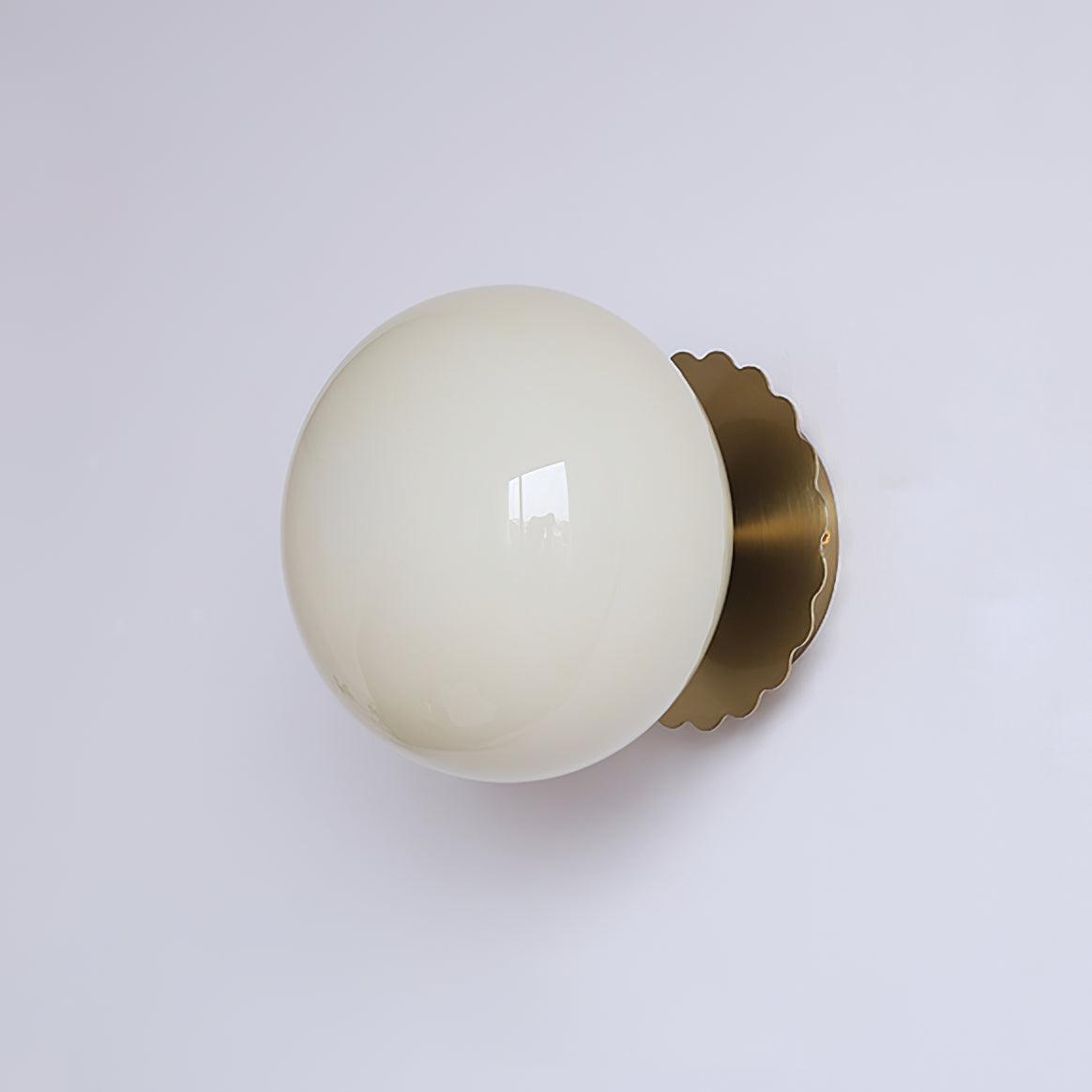 Elegant Glass Wall Lamp With Metallic Finish
