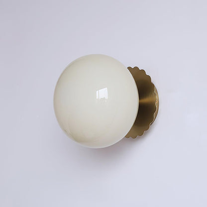Elegant Glass Wall Lamp With Metallic Finish