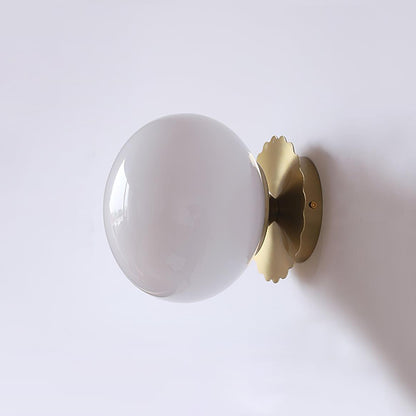 Elegant Glass Wall Lamp With Metallic Finish - Lusomart
