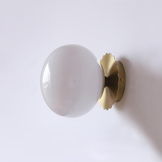 Elegant Glass Wall Lamp With Metallic Finish - Lusomart