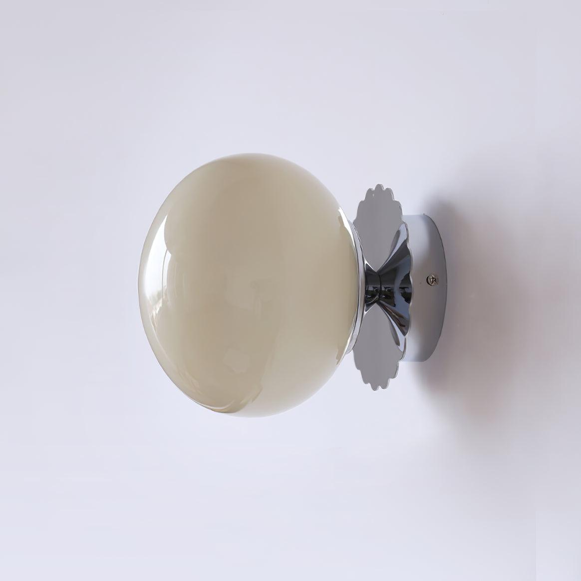 Elegant Glass Wall Lamp With Metallic Finish