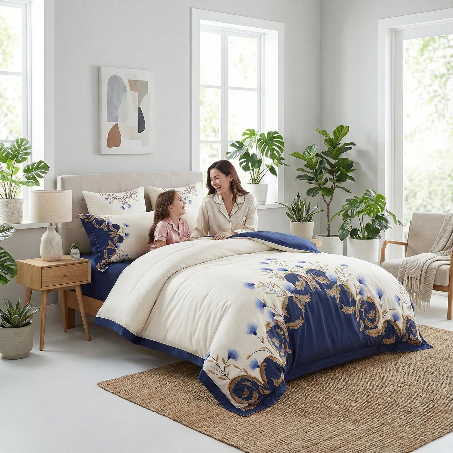 Soft Premium Woven Bedding Set For Modern Bedrooms - Lusomart