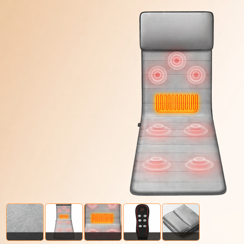 Electric Full Body Massage Pad with Heat and Vibration
