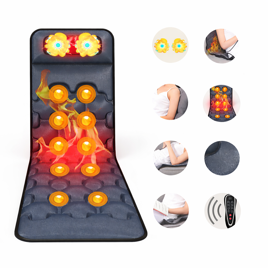Electric Full Body Massage Pad with Heat and Vibration
