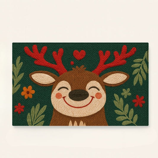 Festive Holiday Rudolph Door Floor Mat - Lusomart