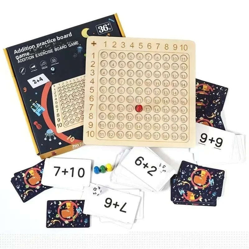 MathBuddy – Educational game board with number tiles and dice to learn multiplication 2