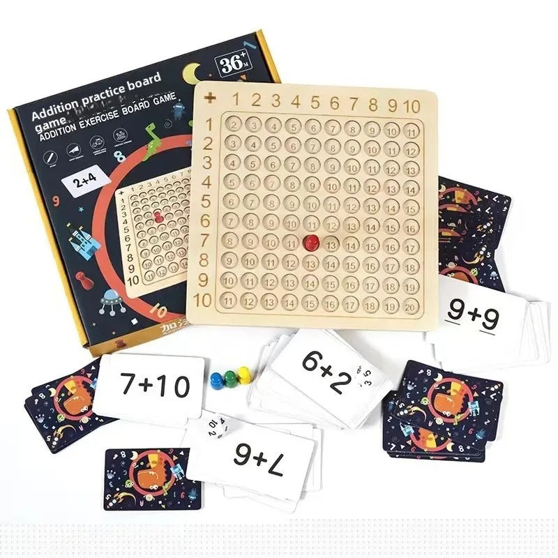 MathBuddy – Educational game board with number tiles and dice to learn multiplication 3
