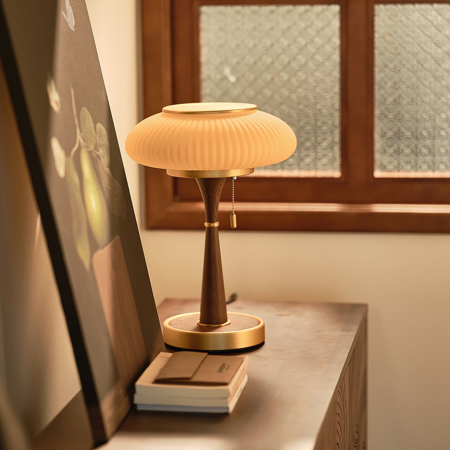 Modern Textured Glass Desk Lamp