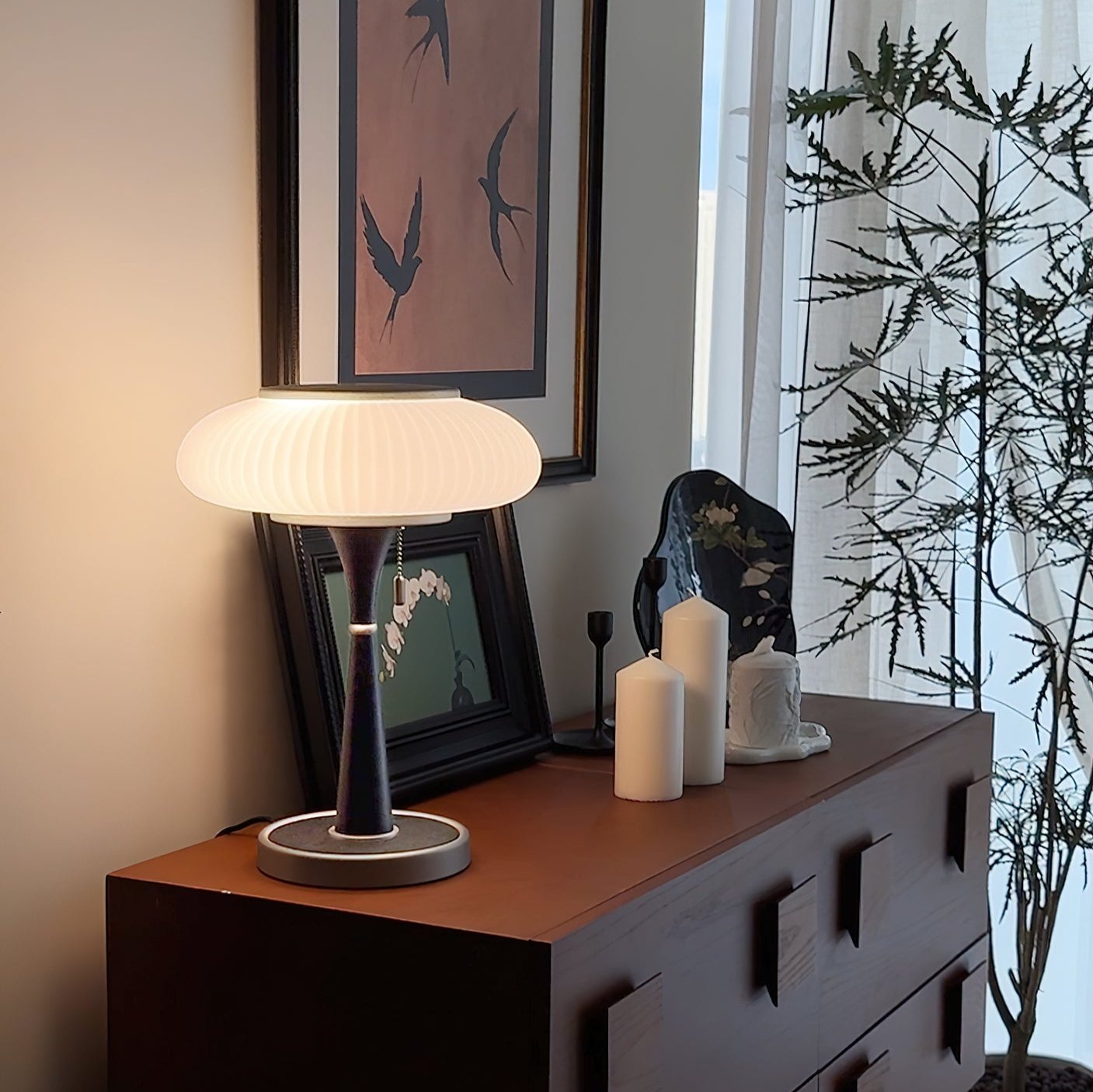 Modern Textured Glass Desk Lamp