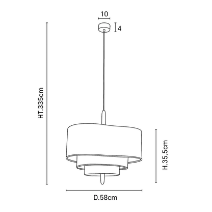 Elegant Textile Pendant Lamp for Modern Home Decor