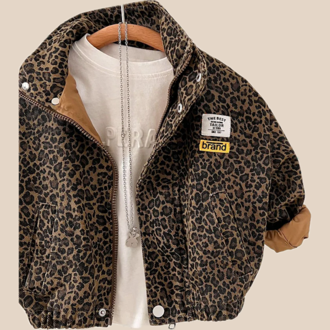 Kids Leopard Coat Soft Cotton Jacket Ages 1-8 - Lusomart