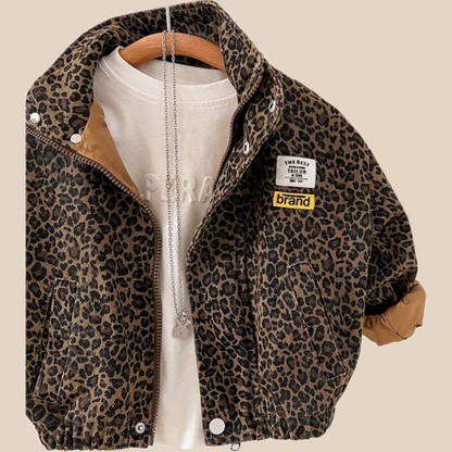 Kids Leopard Coat Soft Cotton Jacket Ages 1-8 - Lusomart