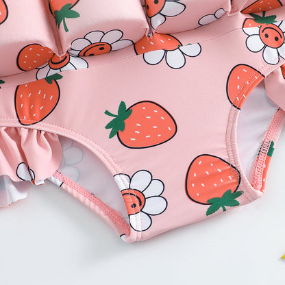 Meisjes Zwemvest Badpak Roze UV-Bescherming Met Drijvers Sneldrogend Elastaan 1