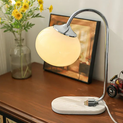 Round Chrome Desk Light Lamp