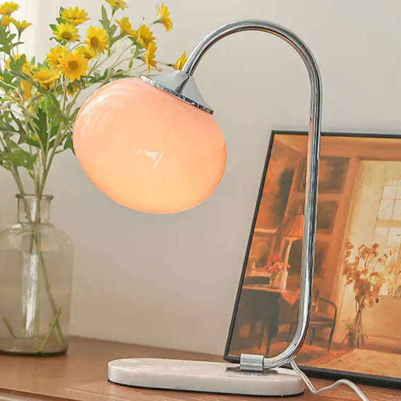 Round Chrome Desk Light Lamp