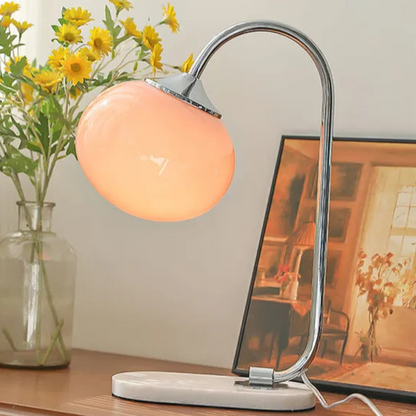Round Chrome Desk Light Lamp