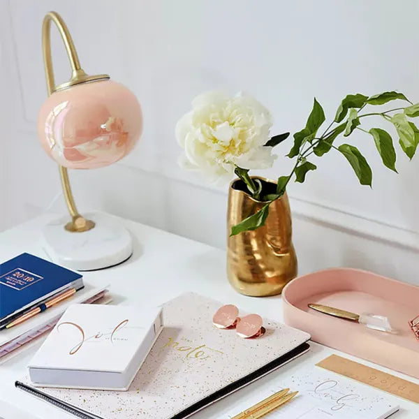Round Chrome Desk Light Lamp