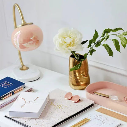 Round Chrome Desk Light Lamp
