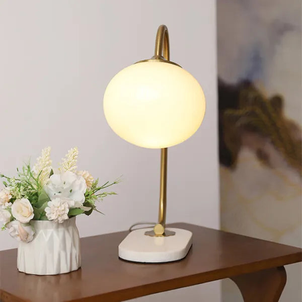 Round Chrome Desk Light Lamp