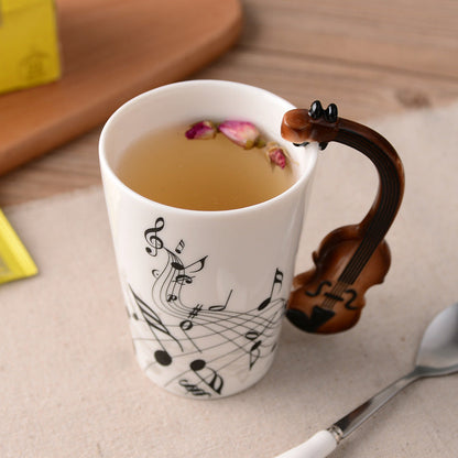 MelodiaCeramica | Elegant Artistic Musical Instrument Coffee Mug 3