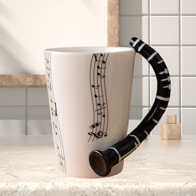 MelodiaCeramica | Elegant Artistic Musical Instrument Coffee Mug 6
