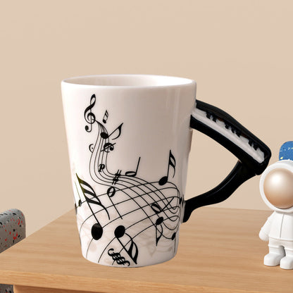 MelodiaCeramica | Elegant Artistic Musical Instrument Coffee Mug 8