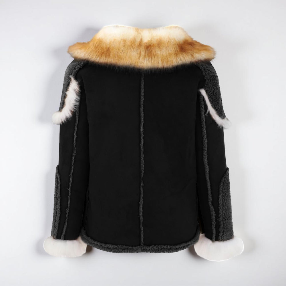 Warm Men's Parka Jacket Big Collar Coat
