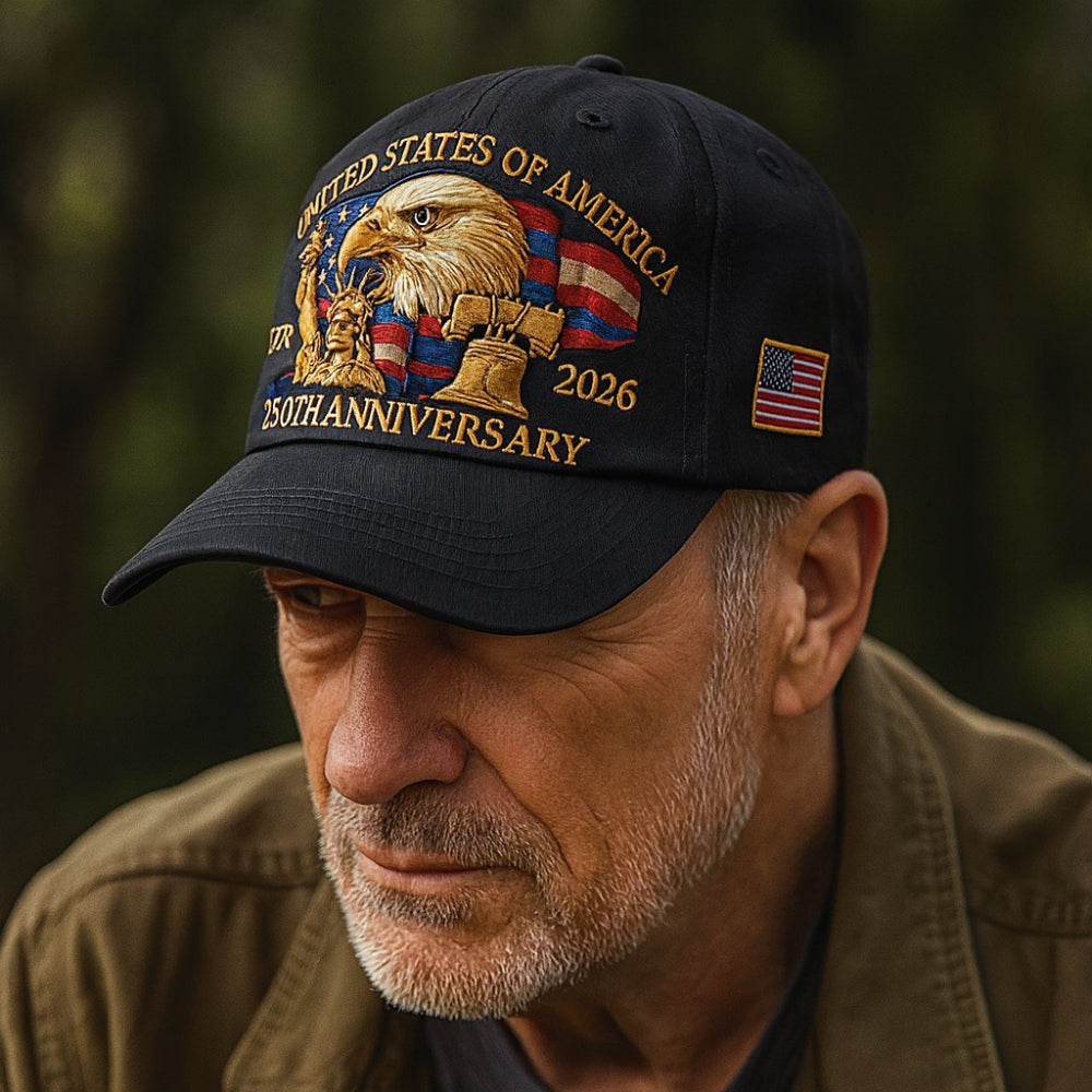 American Flag Baseball Cap Eagle Veteran Tribute Hat