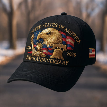 American Flag Baseball Cap Eagle Veteran Tribute Hat