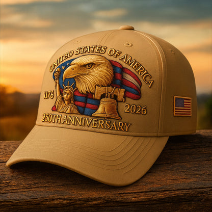American Flag Baseball Cap Eagle Veteran Tribute Hat