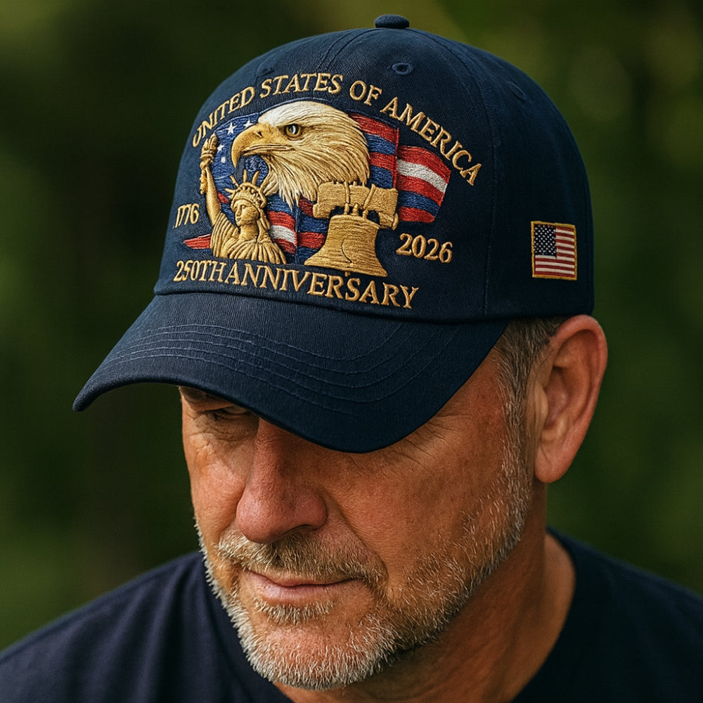 American Flag Baseball Cap Eagle Veteran Tribute Hat - Lusomart