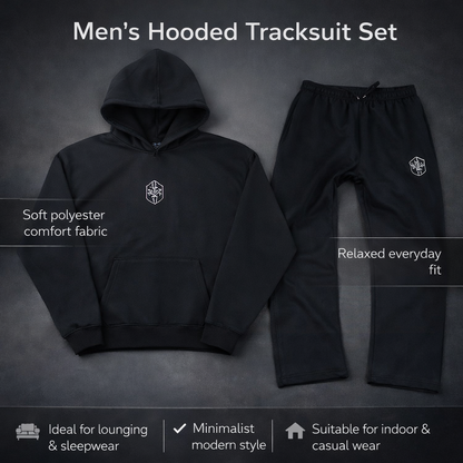 Cozy Men's Hooded Sleep SuitLoungewear Set