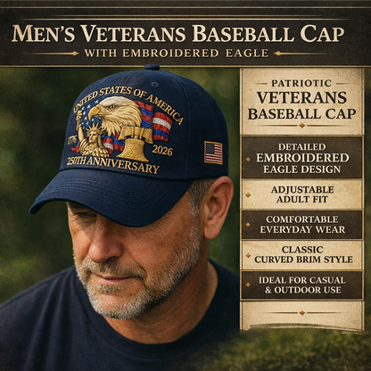 Classic American Eagle Baseball Cap for Men