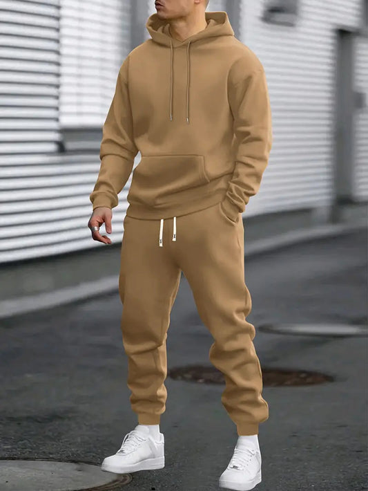 Comfortable Men's 2-Piece Hoodie tracksuit Set - Lusomart