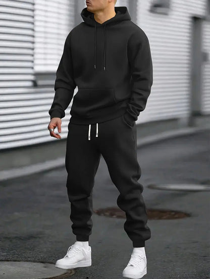 Men's 2-Piece Tracksuit Co-ord with Hoodie Sweatshirt and Joggers 2