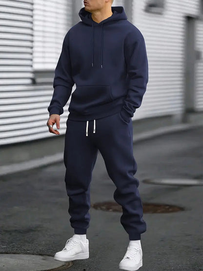 Men's 2-Piece Tracksuit Co-ord with Hoodie Sweatshirt and Joggers 3