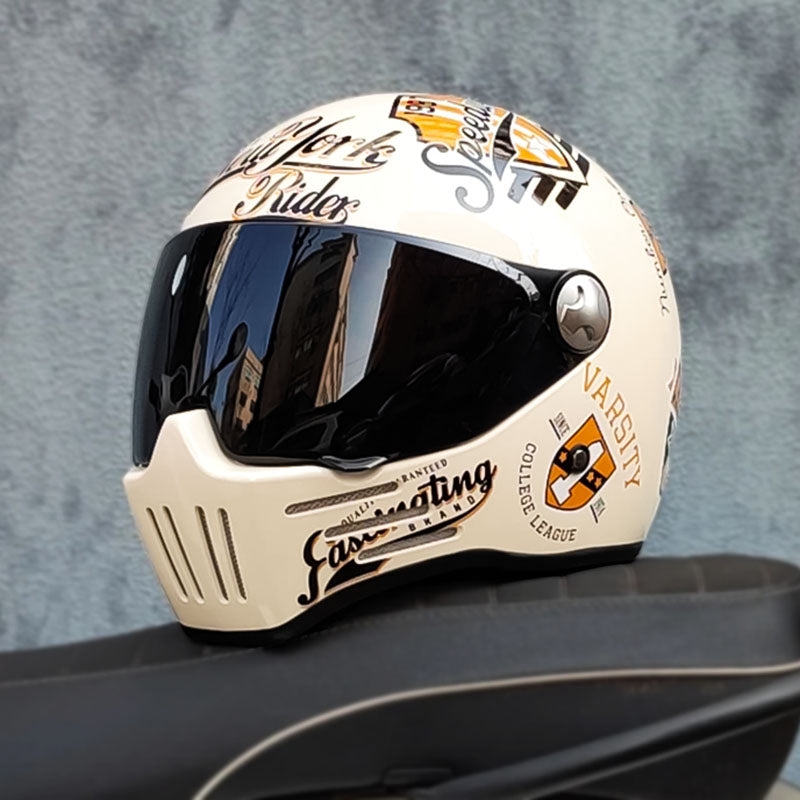 Men’s Full Face Motorcycle Helmet DOT ECE Approved ABS Dark Visor 6