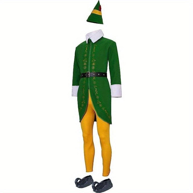 Men's Funny Elf Christmas Tee Long Sleeve Holiday Shirt - Lusomart