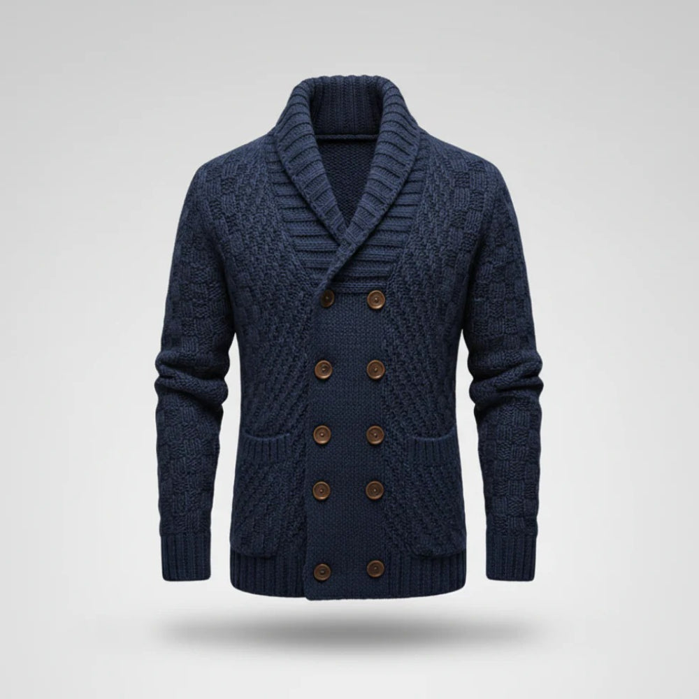 Men's Long Sleeve Knit Cardigan Coat
