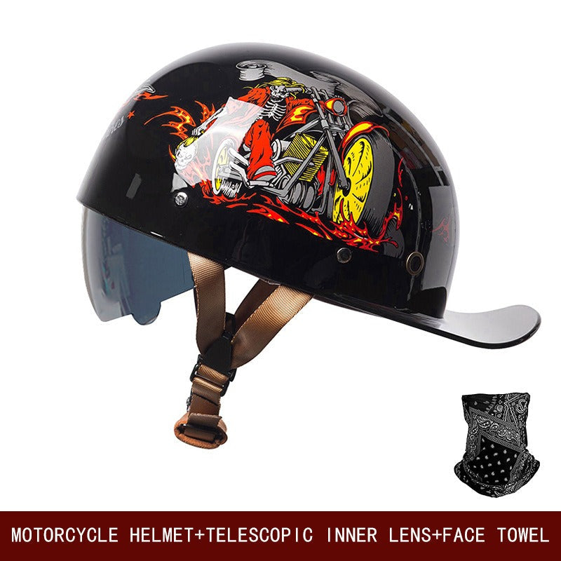 Men’s Motorcycle Helmet DOT Approved ABS Shell Lightweight 1