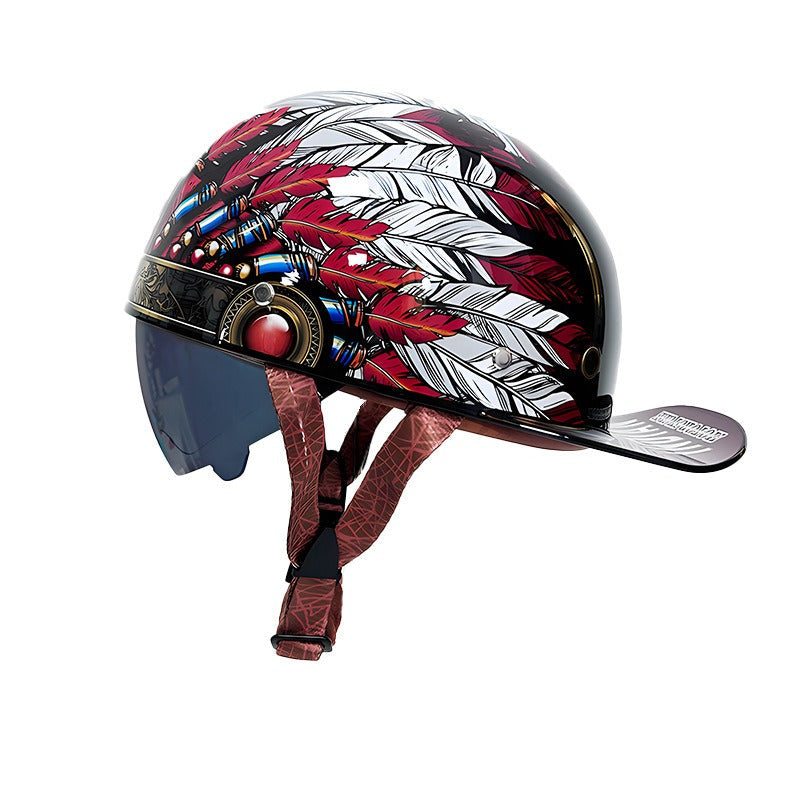 Men’s Motorcycle Helmet DOT Approved ABS Shell Lightweight 12