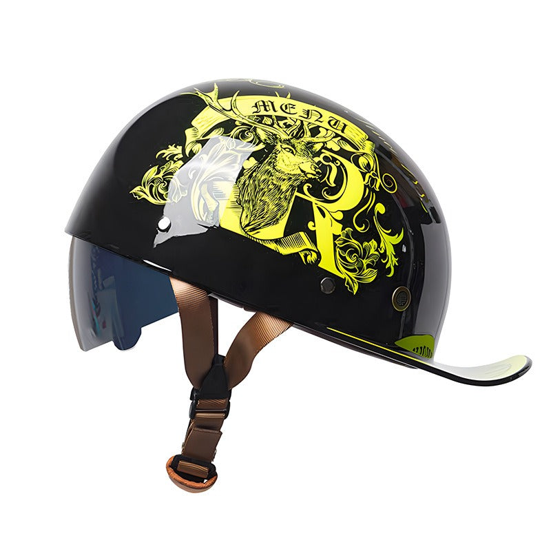 Men’s Motorcycle Helmet DOT Approved ABS Shell Lightweight 18