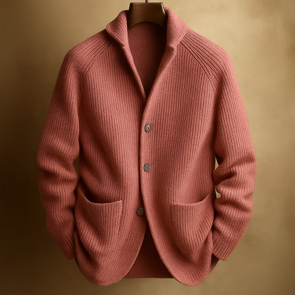 Soft Men's Wool Blend Cardigan Sweater - Lusomart
